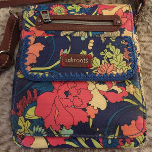 Sakroots "flower power" print crossbody handbag